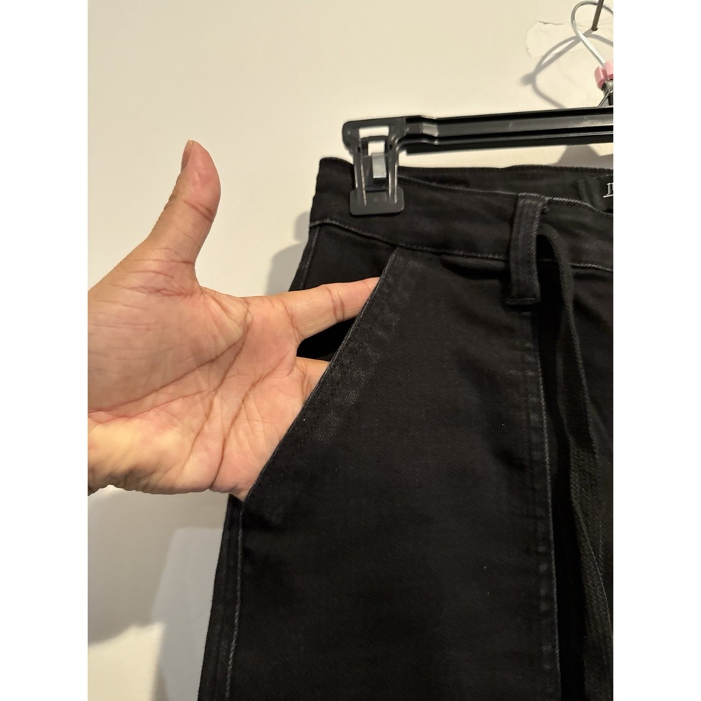 Judy Blue Jet Black Jogger Jeans Double Roll Cuff Size 5/27 Draw String - Picture 4 of 10